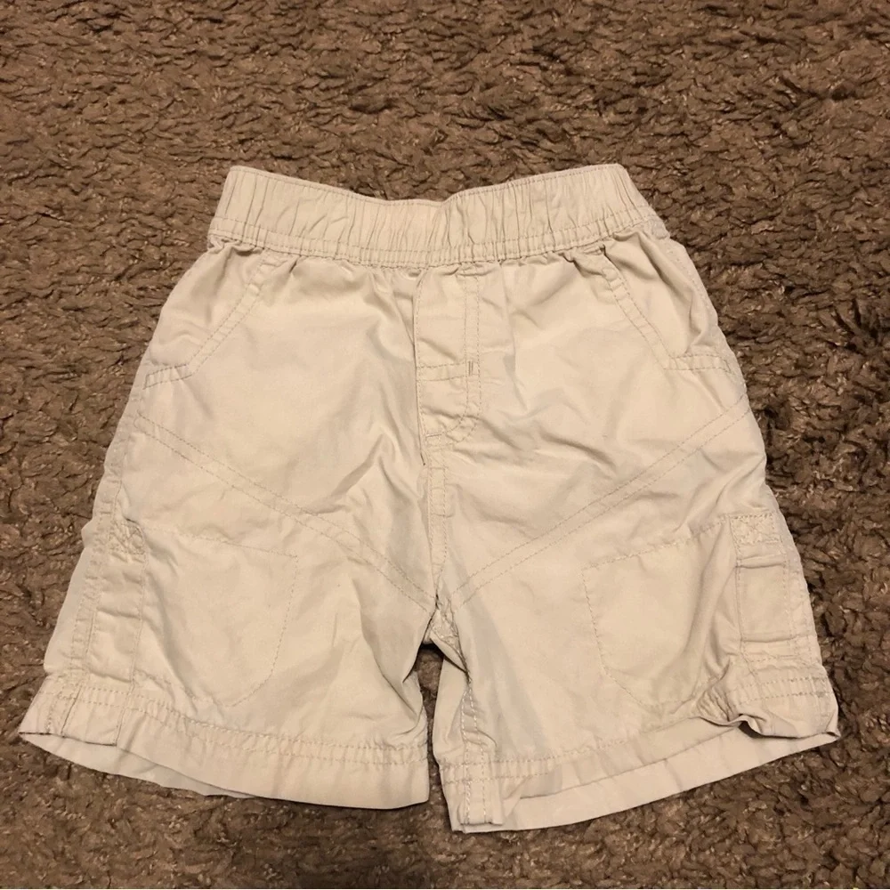 3T Shorts Bundle Lot Tan Green Boys Dinosaur Plaid Tan Blue Kids